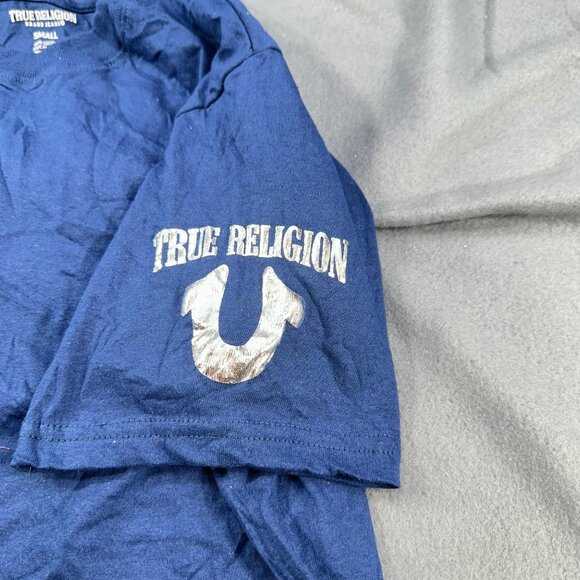 True Religion Men's Size Small 34-36 T-Shirt Blue New Without Tags - Picture 3 of 11